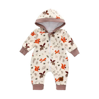 Baby Sweets Strampler | Waldtiere | Creme braun