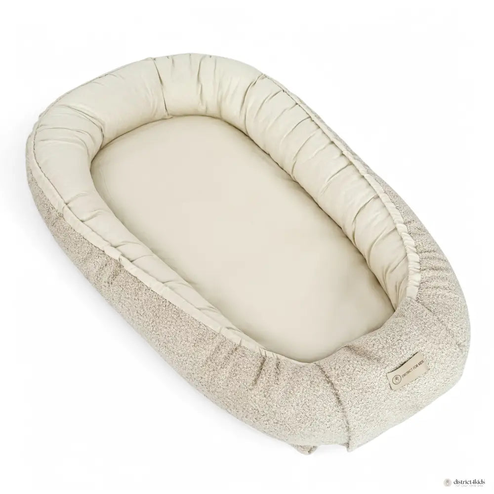 Babynestchen Teddystoff-Boucle – mitwachsender Baby-Kokon - Beige - Babynestchen