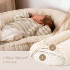 Babynest aus Baumwolle – Kuscheliger Baby-Kokon | Braun District for Kids