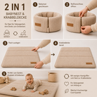Babynest krabbeldecke 2 in1 district for kids cordc creme step