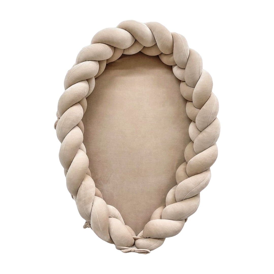 Babynestchen 2-in-1 – Kuscheliger Baby-Kokon & Bettumrandung-Babynestchen-District for Kids-Beige-District for Kids