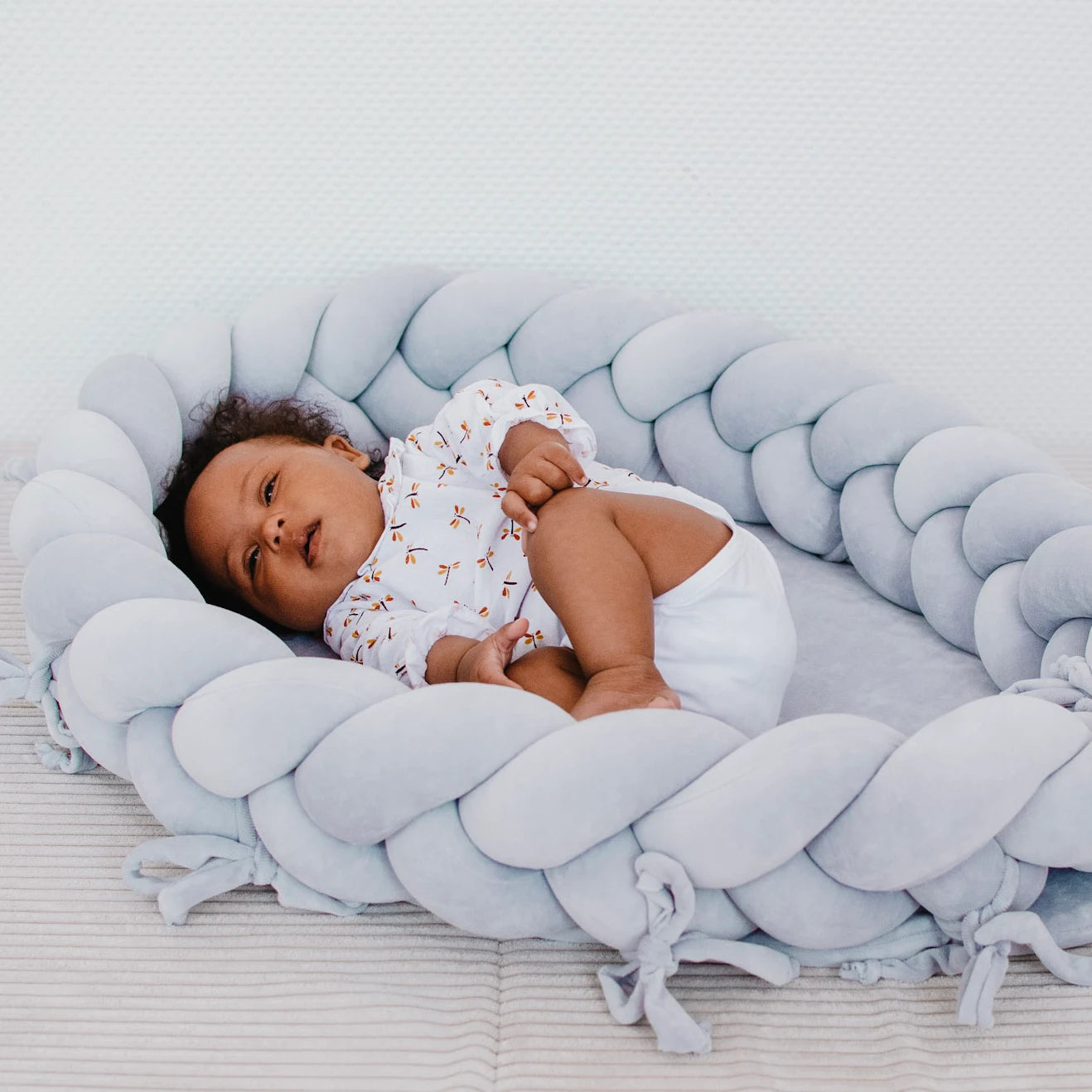 Babynestchen 2-in-1 – Kuscheliger Baby-Kokon & Bettumrandung-Babynestchen-District for Kids-Rosa-District for Kids