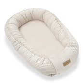 Babynestchen Cord – Mitwachsender Baby-Kokon, beidseitig verwendbar & kuschelig weich-Babynestchen-District for Kids-Creme-District for Kids