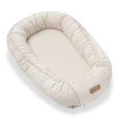 Babynestchen Cord – Mitwachsender Baby-Kokon, beidseitig verwendbar & kuschelig weich-Babynestchen-District for Kids-Creme-District for Kids