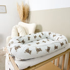 Babynestchen Musselin – Weicher Baby-Kokon | Muster Teddybär-Babynestchen-District for Kids-District for Kids