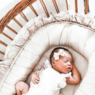 Babynestchen Rüschen – Kuscheliger Baby-Kokon für Geborgenheit & Komfort-Babynestchen-District for Kids-Beige-District for Kids