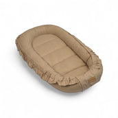 Babynestchen Rüschen – Kuscheliger Baby-Kokon für Geborgenheit & Komfort-Babynestchen-District for Kids-Braun-District for Kids