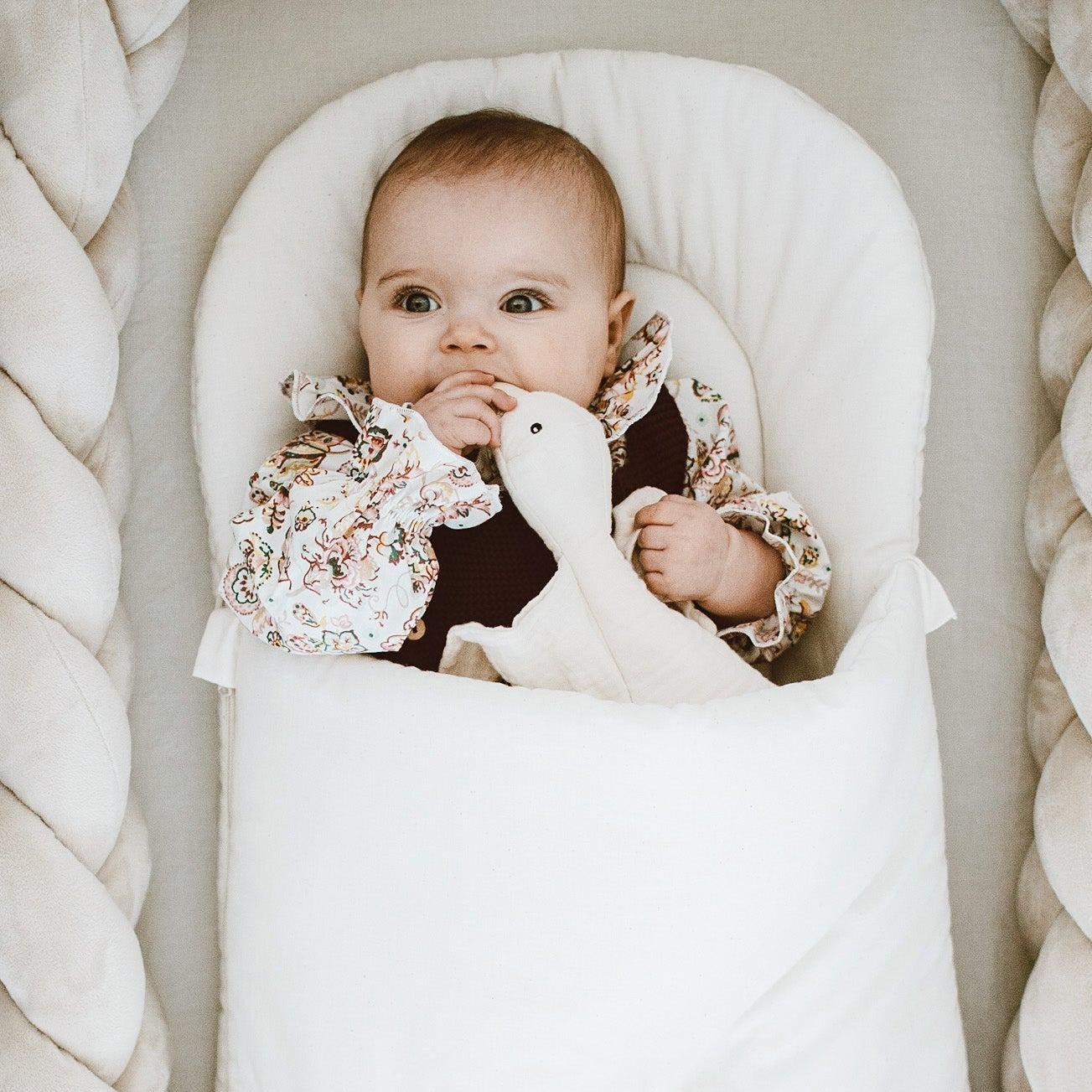 Babyschlafsack Musselin Sleepy – Atmungsaktiver & kuscheliger Ganzjahresschlafsack 2.5 TOG-Babyschlafsack-District for Kids-Beige-75 cm-2.5 Wert-District for Kids