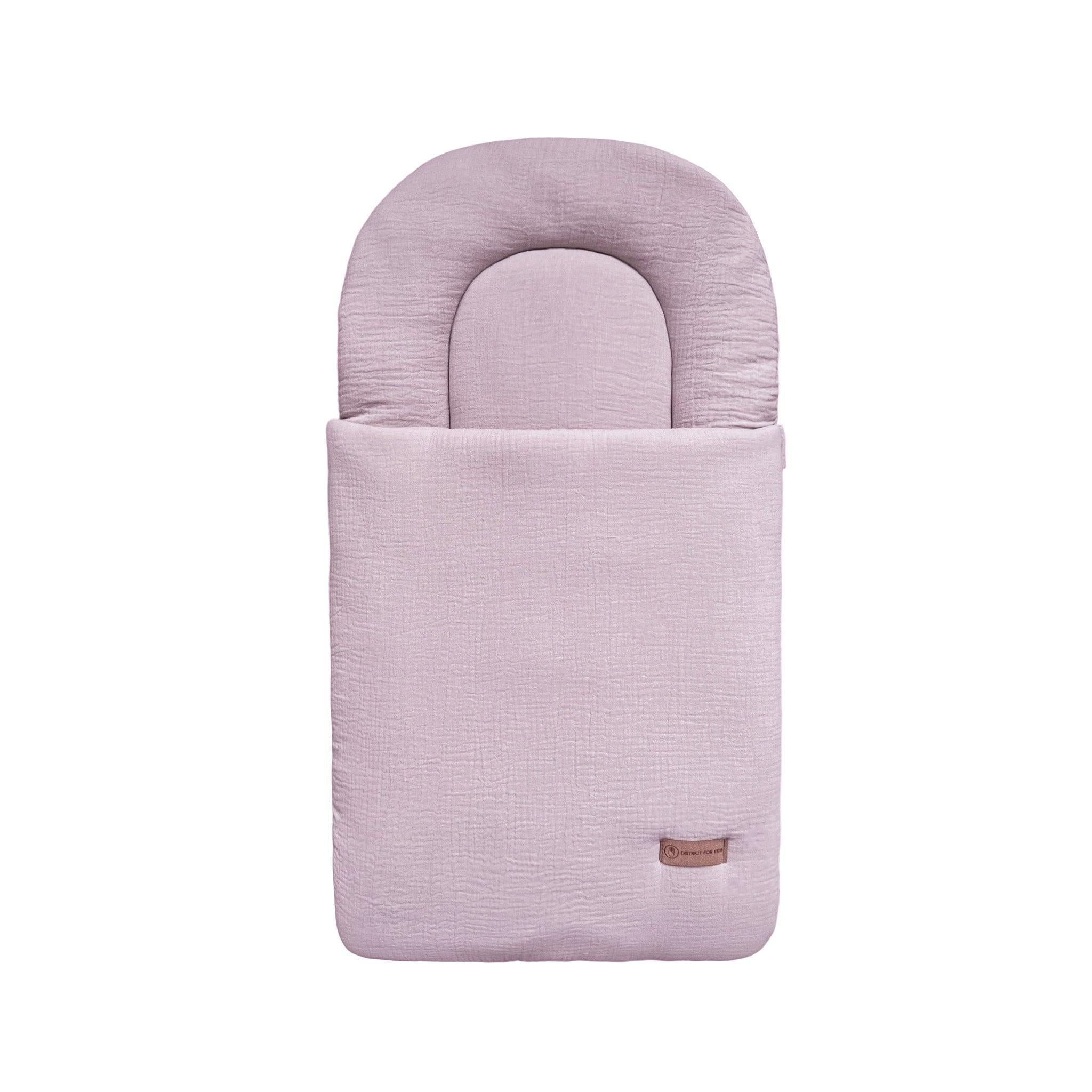Babyschlafsack Musselin Sleepy – Atmungsaktiver & kuscheliger Ganzjahresschlafsack 2.5 TOG-Babyschlafsack-District for Kids-Rosa-75 cm-2.5 Wert-District for Kids