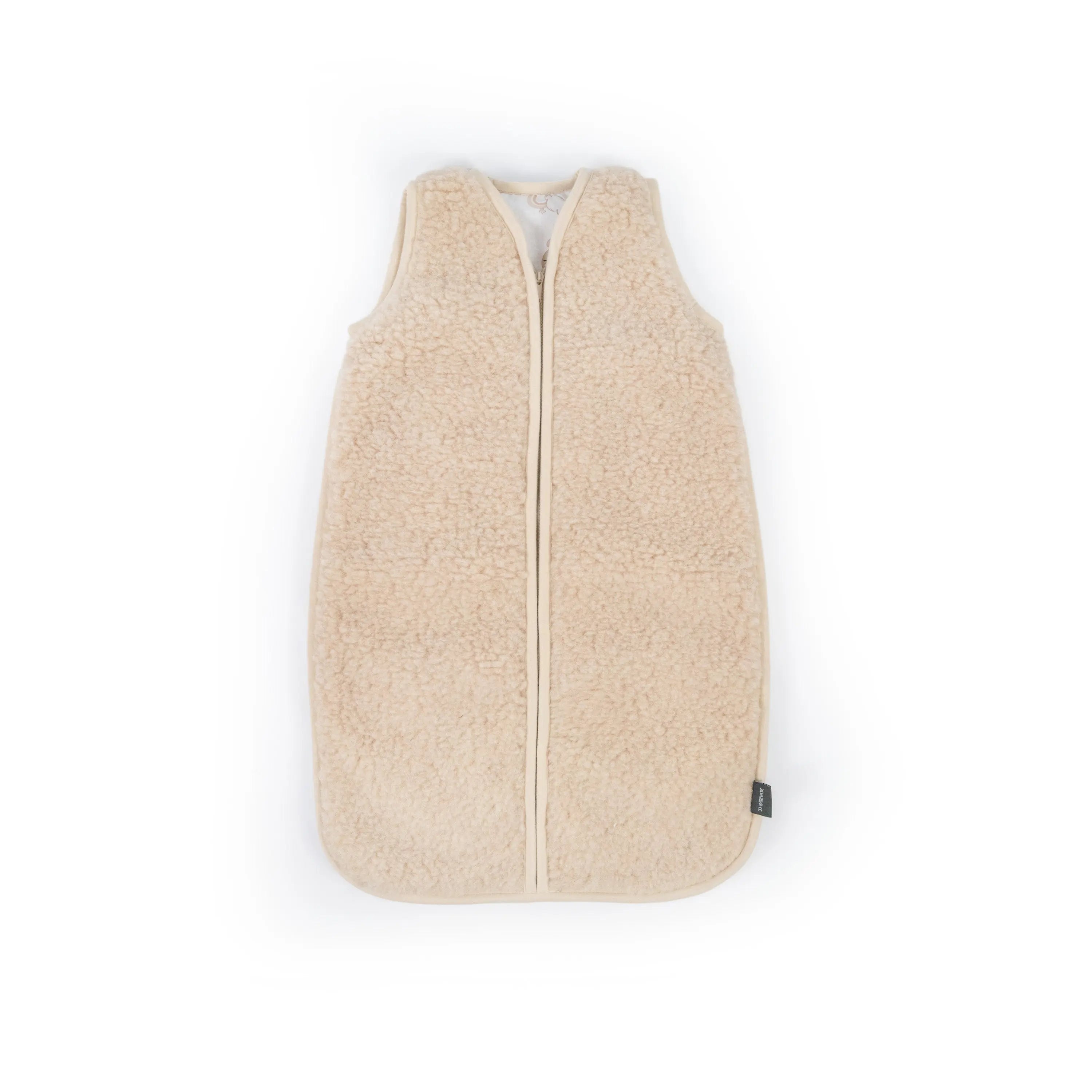 Babyschlafsack Merinowolle Wollwalk Beige, 3.5 TOG Winterschlafsack