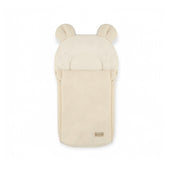 Babyschlafsack Teddyohren Teddy Boucle - kuscheliger Ganzjahresschlafsack - Creme / 75 cm / 2.5 Wert - Babyschlafsack
