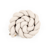 Bettschlange geflochten Musselin – Kuschelige Bettumrandung - 180 cm / Beige - Baby & Kleinkind