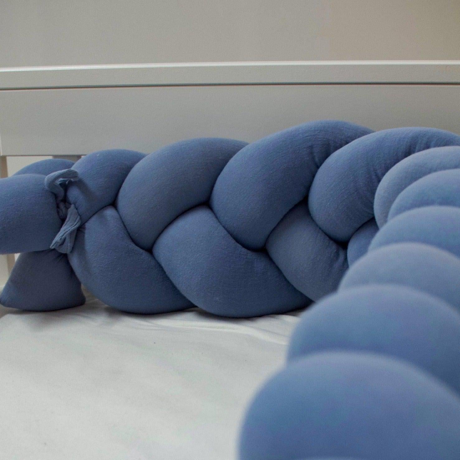 Bettschlange Musselin – Kuschelige Bettumrandung für Schutz, Geborgenheit & Komfort-Baby & Kleinkind-District for Kids-180 cm-Beige-District for Kids