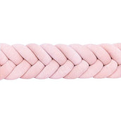 Bettschlange Velours Fischgräten-Design – Premium Schutz & Komfort für Babyschlaf-Bettumrandung-District for Kids-180 cm-Rosa-District for Kids