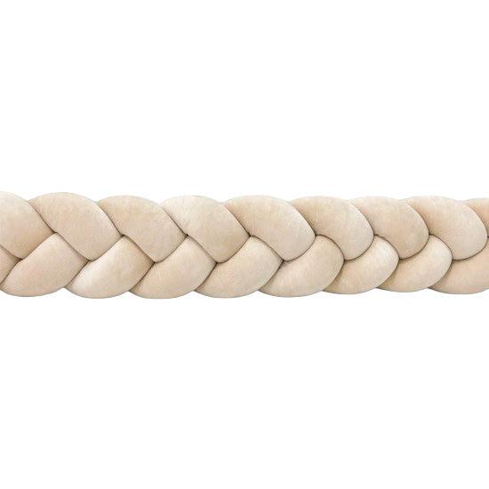 Bettschlange Velours – Kuschelige Bettumrandung für Schutz, Geborgenheit & Komfort-Baby & Kleinkind-District for Kids-Beige-180 cm-District for Kids