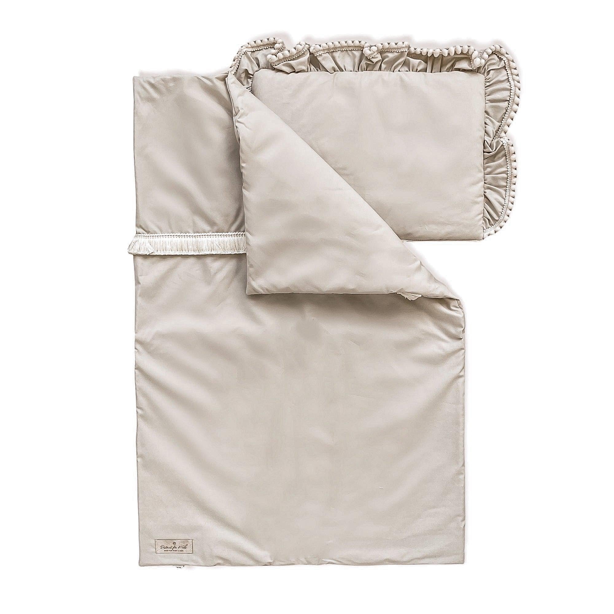 Bettwäsche Boho Gebrauchsfertig – Weich, Stilvoll & Antiallergen-Bettwäsche-District for Kids-Beige-50x75cm-District for Kids