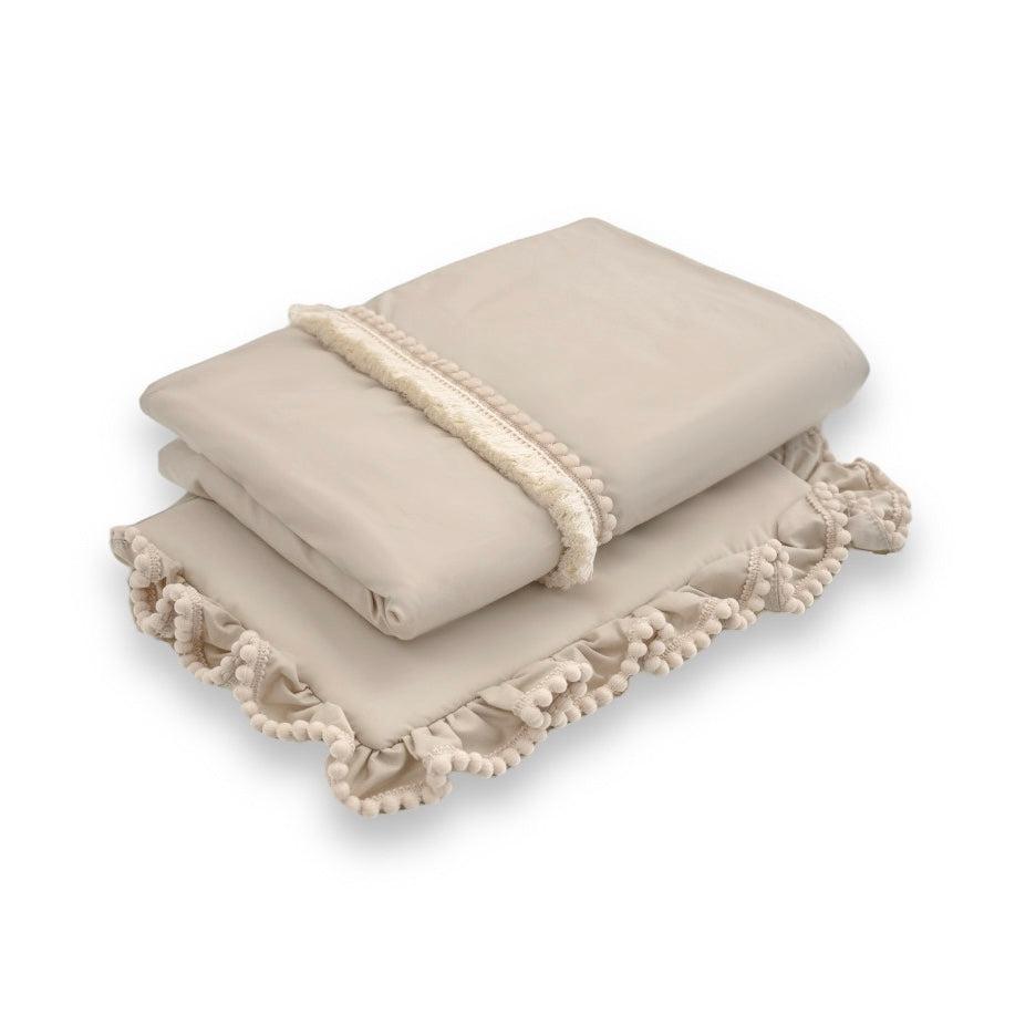 Bettwäsche Boho Gebrauchsfertig – Weich, Stilvoll & Antiallergen-Bettwäsche-District for Kids-Beige-50x75cm-District for Kids