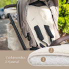 Sitzauflage Teddystoff Bouclé für den Kinderwagen - universell passend District for Kids