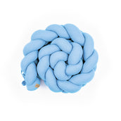 Bettschlange geflochten Musselin – Kuschelige Bettumrandung - 180 cm / Blau - Baby & Kleinkind