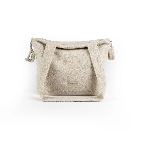 Wickeltasche Bouclé Teddystoff | Stillvolle Mom bag für den Kinderwagen District for Kids