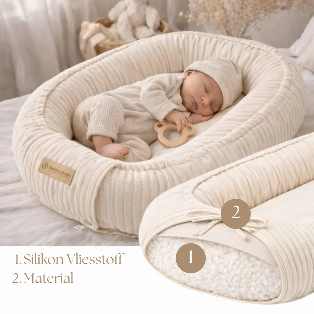 Babynestchen Cord  – Mitwachsender weicher Baby-Kokon District for Kids