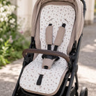 Sitzauflage Musselin Rosen für den Kinderwagen - universell passend District for Kids