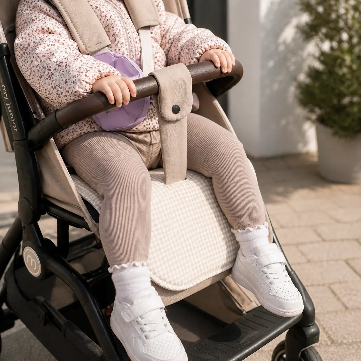 Sitzauflage Baumwolle kariert für den Kinderwagen - universell passend District for Kids