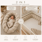 Babynest & Bettschlange 2 in 1 | Teddystoff Boucle District for Kids
