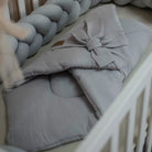 Babyhörnchen Musselin mit Schleife – Kuschelige Puckdecke & Einschlagdecke - Babyhörnchen