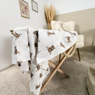 Decke Musselin - Mulltuch, Schmuse- & Puckdeck | Muster Teddybär-Bettdecke-District for Kids-District for Kids