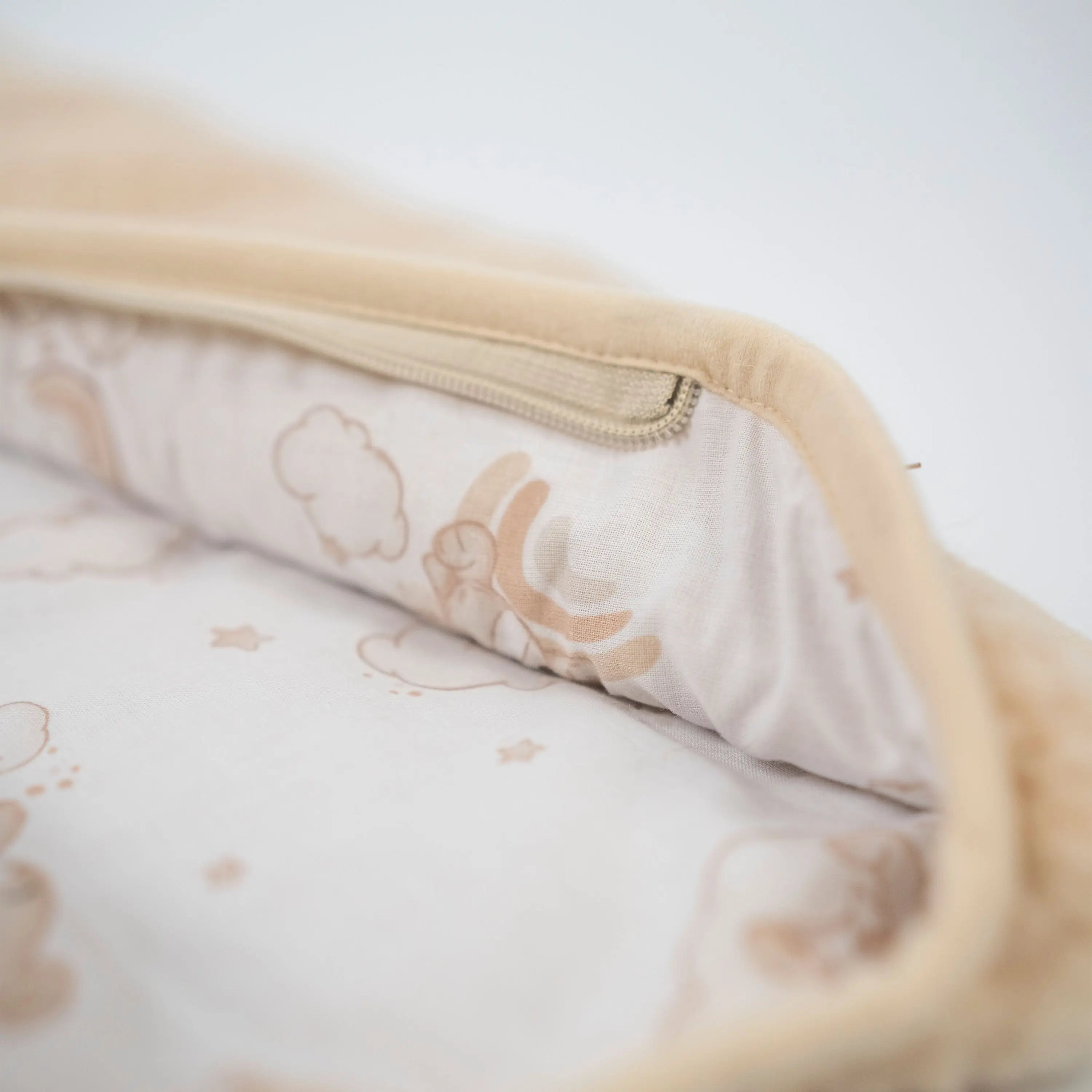 Babyschlafsack Merinowolle Wollwalk, Innenfutter Teddy-Muster