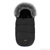 Fußsack mit Fell Kinderwagen-Winterfußsack-District for Kids-Schwarz-District for Kids