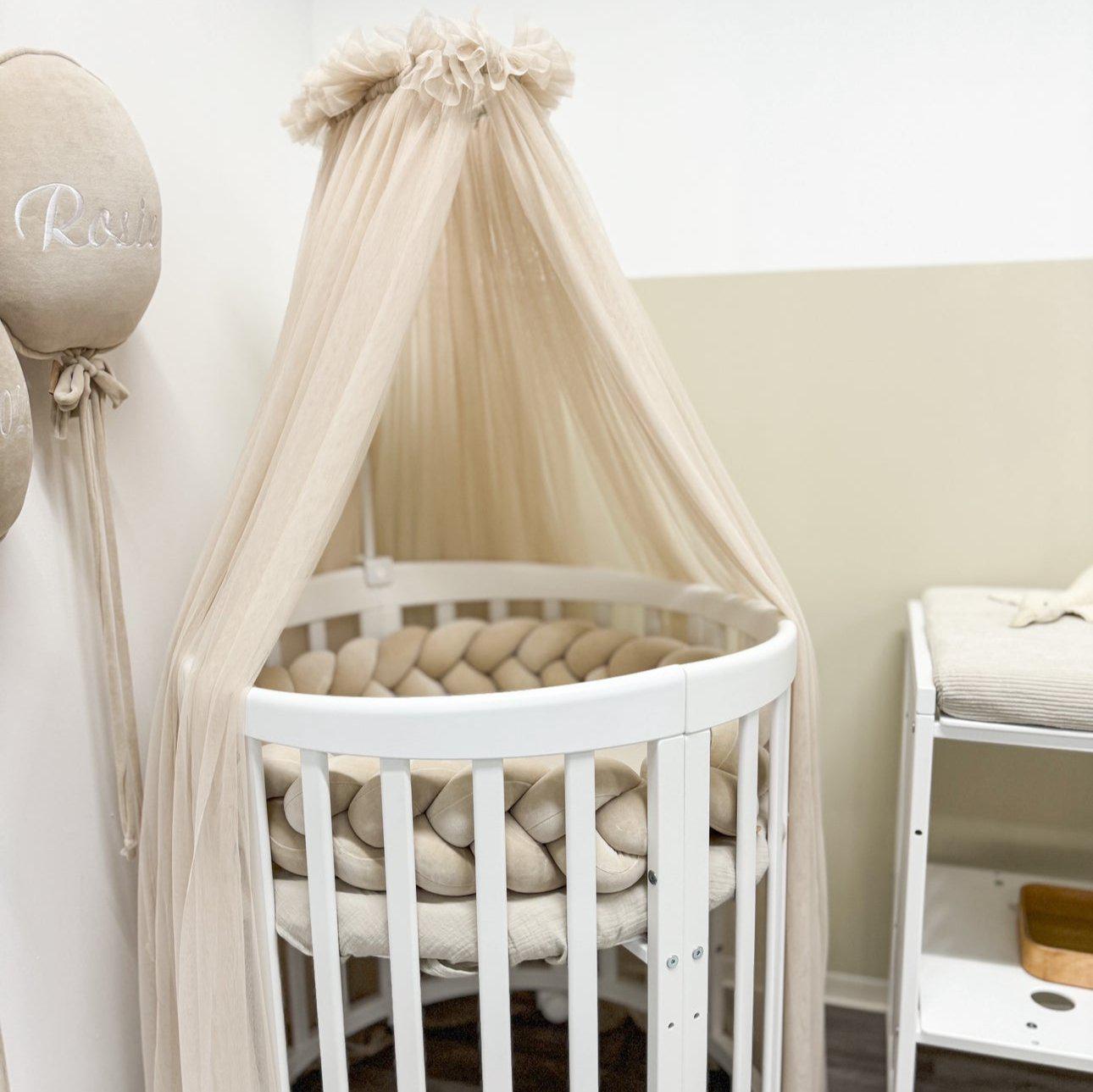 Himmelstange weiß universal Babybett Kinderbett Gitterbett Wiege Beistellbett-Baldachine & Betthimmel-District for Kids-District for Kids