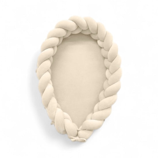 Babynestchen 2-in-1 – Kuscheliger Baby-Kokon & Bettumrandung - Creme - Babynestchen