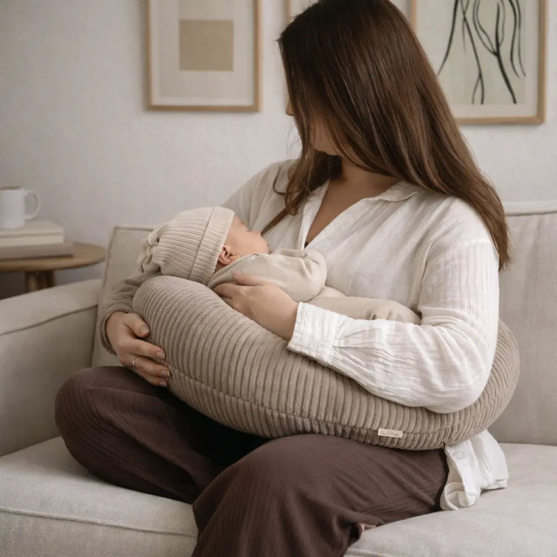 Stillkissen U-Form Cord abnehmbarem Bezug - ergonomisch, Oeko-Tex, Halbmond District for Kids