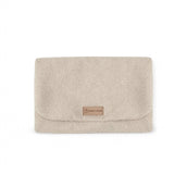 Wickelunterlage Teddystoff Bouclé – praktische Windeltasche für unterwegs - Beige - Wickelauflage