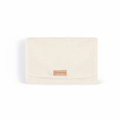 Wickelunterlage Teddystoff Bouclé – praktische Windeltasche für unterwegs - Creme - Wickelauflage