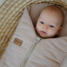 Pucksack Leinen mitwachsend - Atmungsaktiver Babyschlafsack - Pucksack