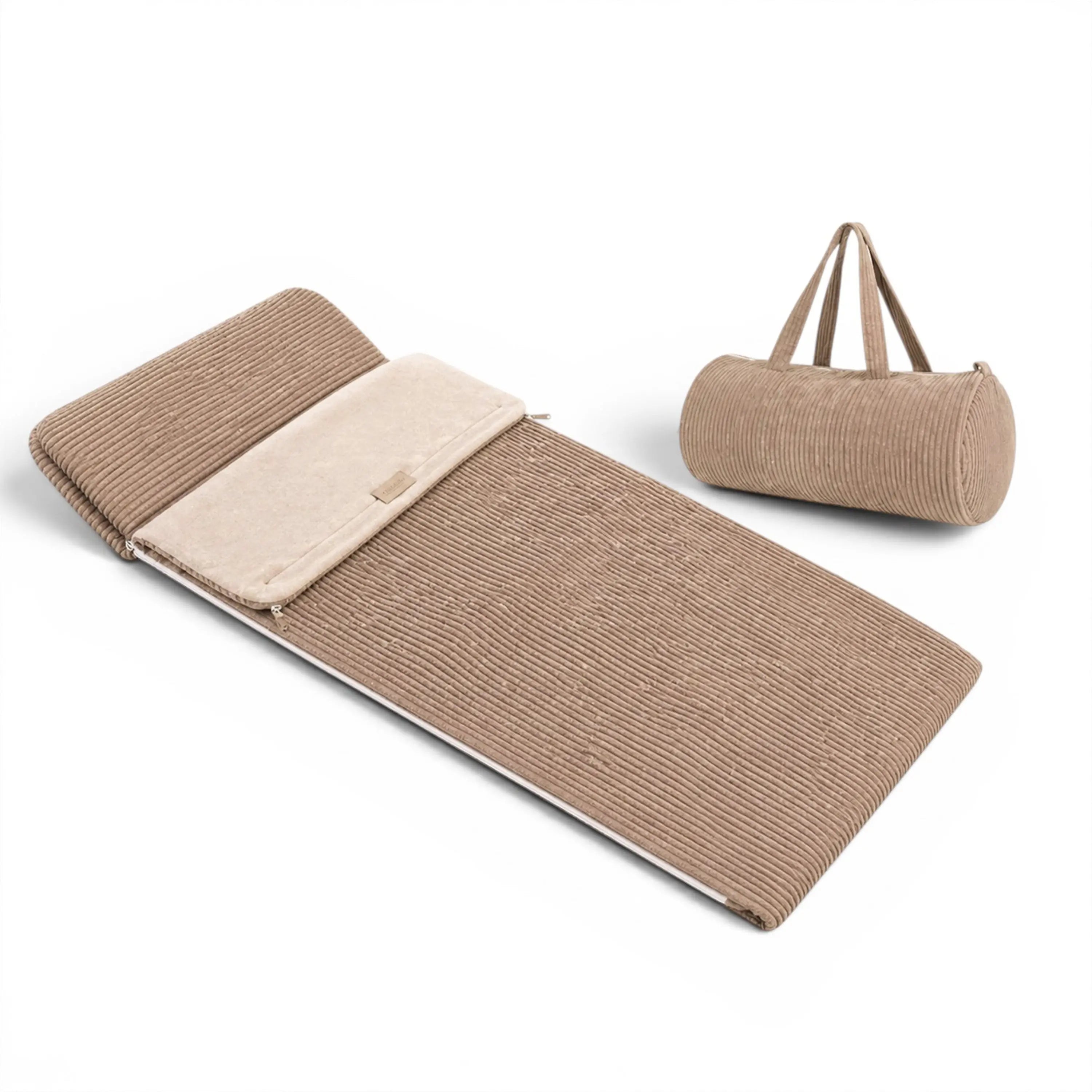 Kinderschlafsack aus Cord inkl. Tasche & Kissen – perfekt für unterwegs & zuhause District for Kids