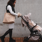 Kinderwagentasche Teddy Boucle mit wasserfester Wickelunterlage – Stilvoll, praktisch & nachhaltig-Wickeltasche-District for Kids-Creme-District for Kids