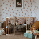 Mitwachsendes Babybett 7-in-1 – Ein Bett für viele Jahre | Quadratische Form-Babybett-Waldin-Natur-District for Kids