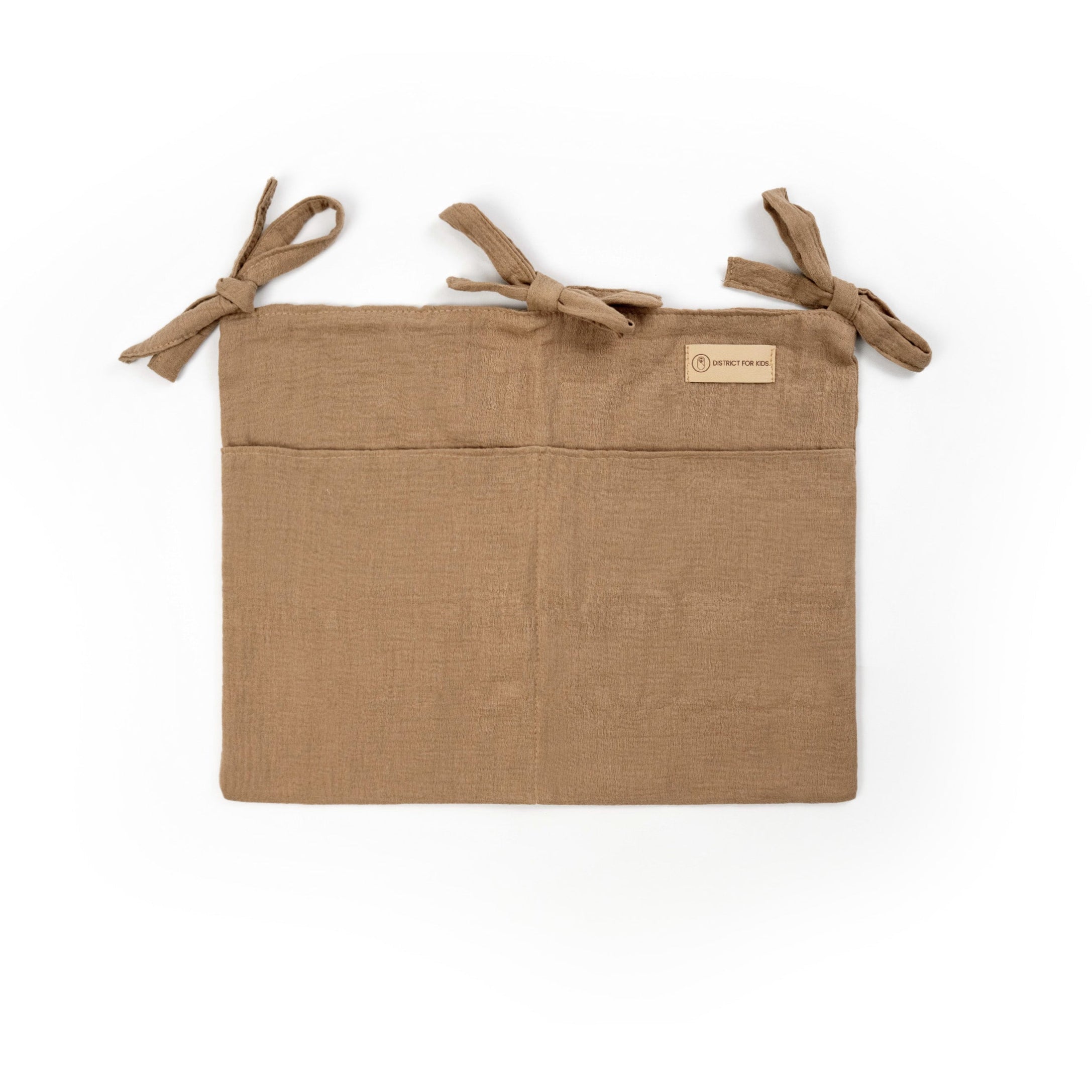 Babybett Organizer Musselin - Aufbewahrung fürs Babyzimmer - Braun - Organizer