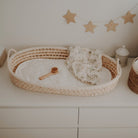 Wickelkorb aus Maisgeflecht mit Einlagematte - platzsparende & stilvolle Alternative zum Wickeltisch Wickelkorb