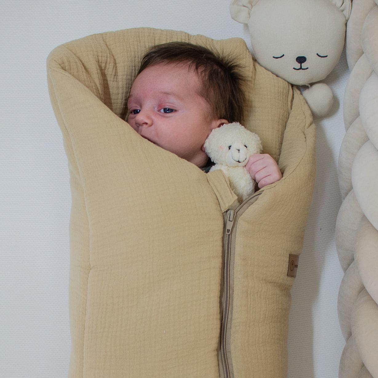 Pucksack Musselin 2.5 TOG-Babyschlafsack-District for Kids-Beige-80 cm-2.5 TOG-District for Kids