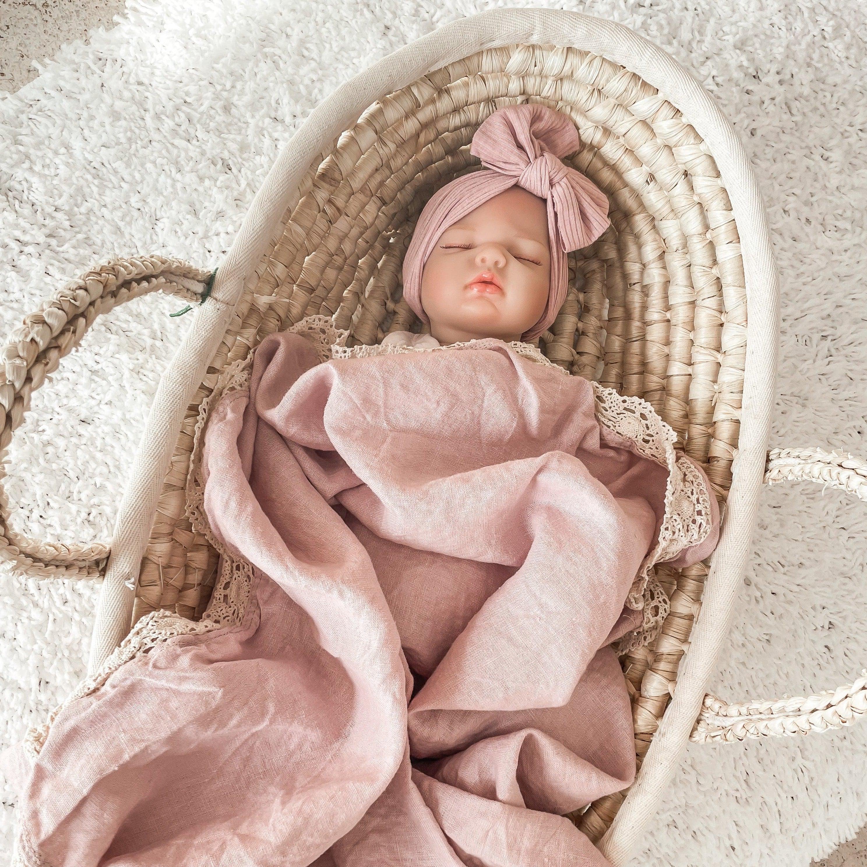 Puppen Moseskorb Weidengeflecht Mini-Moseskorb-AhojBaby-District for Kids