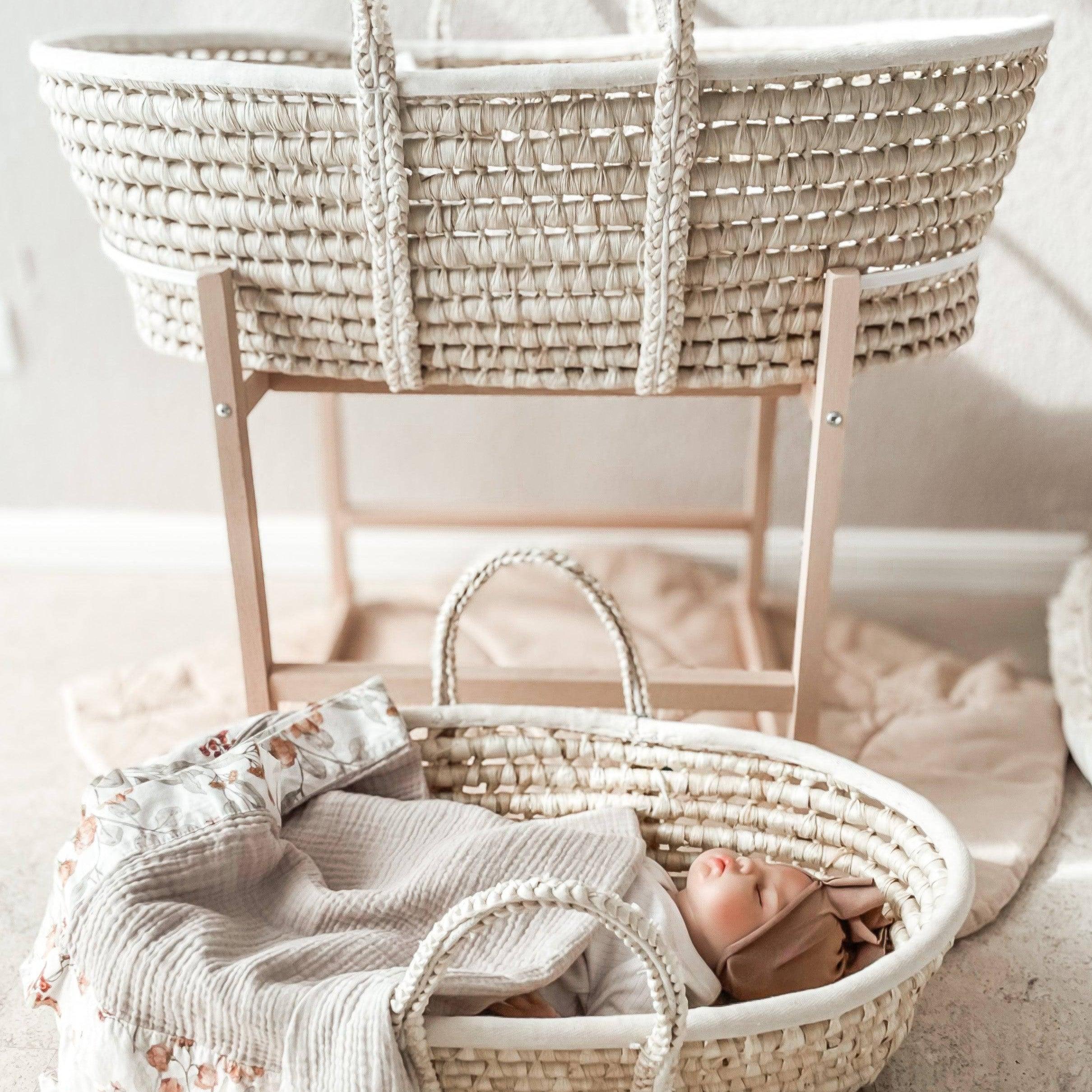 Puppen Moseskorb Weidengeflecht Mini-Moseskorb-AhojBaby-District for Kids