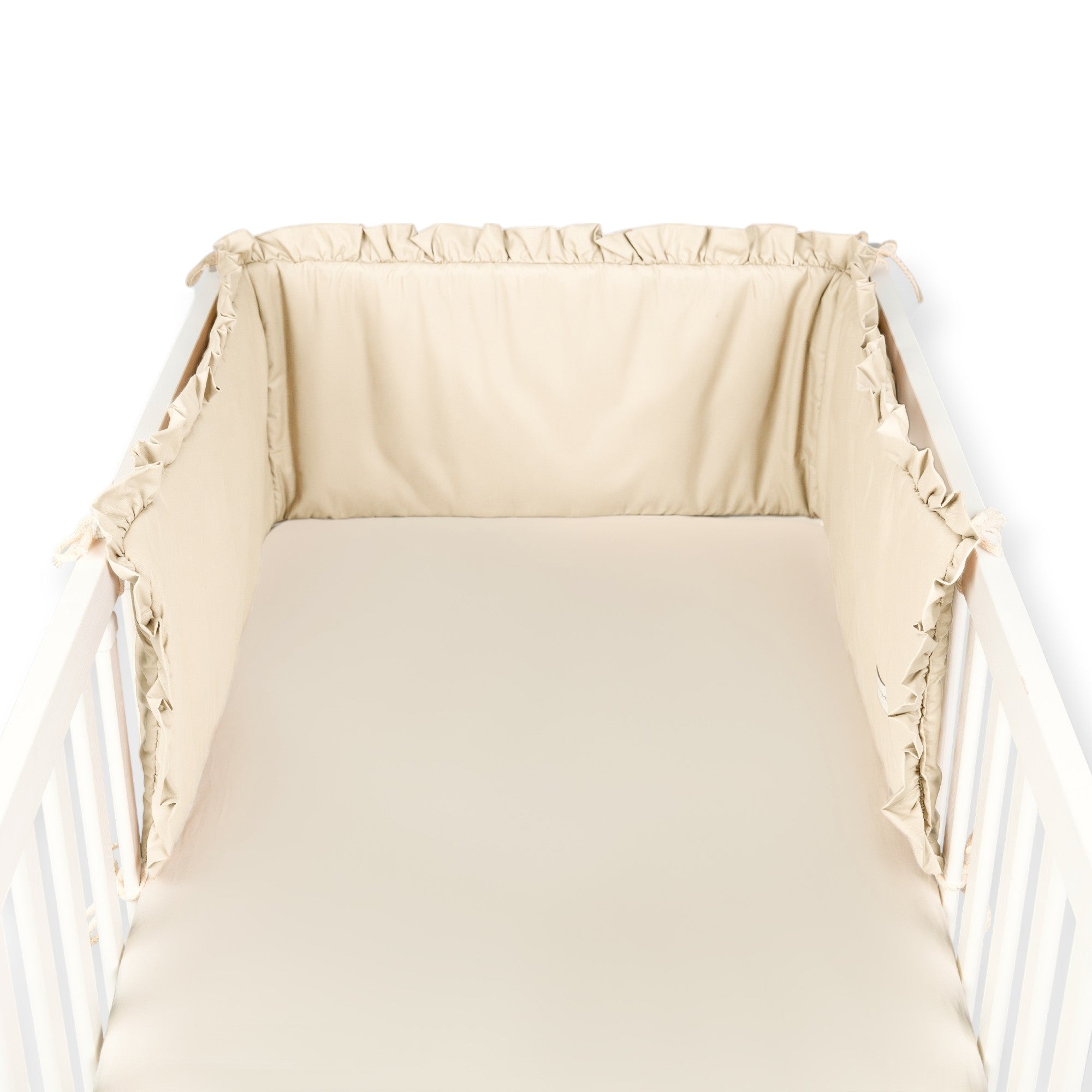 Bettumrandung Rüschen für Baby- und Beistellbetten – Hochwertig & Oeko-Tex zertifiziert Bettumrandung