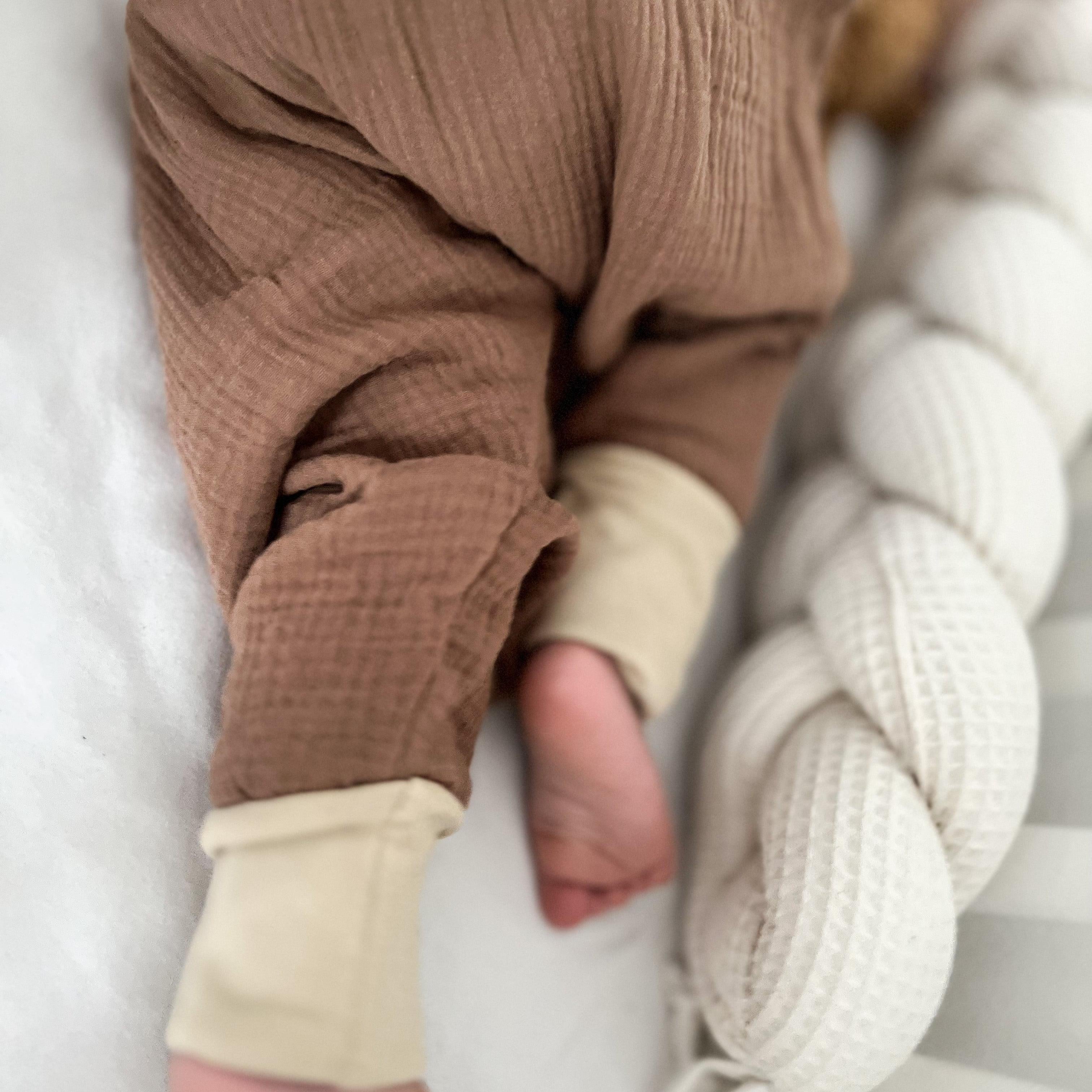 Schlafsack mit Füßen Musselin | 1.0 TOG-Babyschlafsack-District for Kids-Beige-70 cm-1.0 TOG-District for Kids