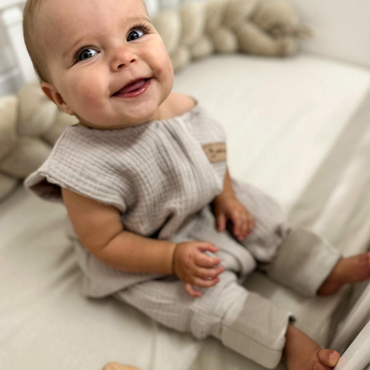 Schlafsack mit Füßen Musselin | 1.0 TOG-Babyschlafsack-District for Kids-Beige-70 cm-1.0 TOG-District for Kids