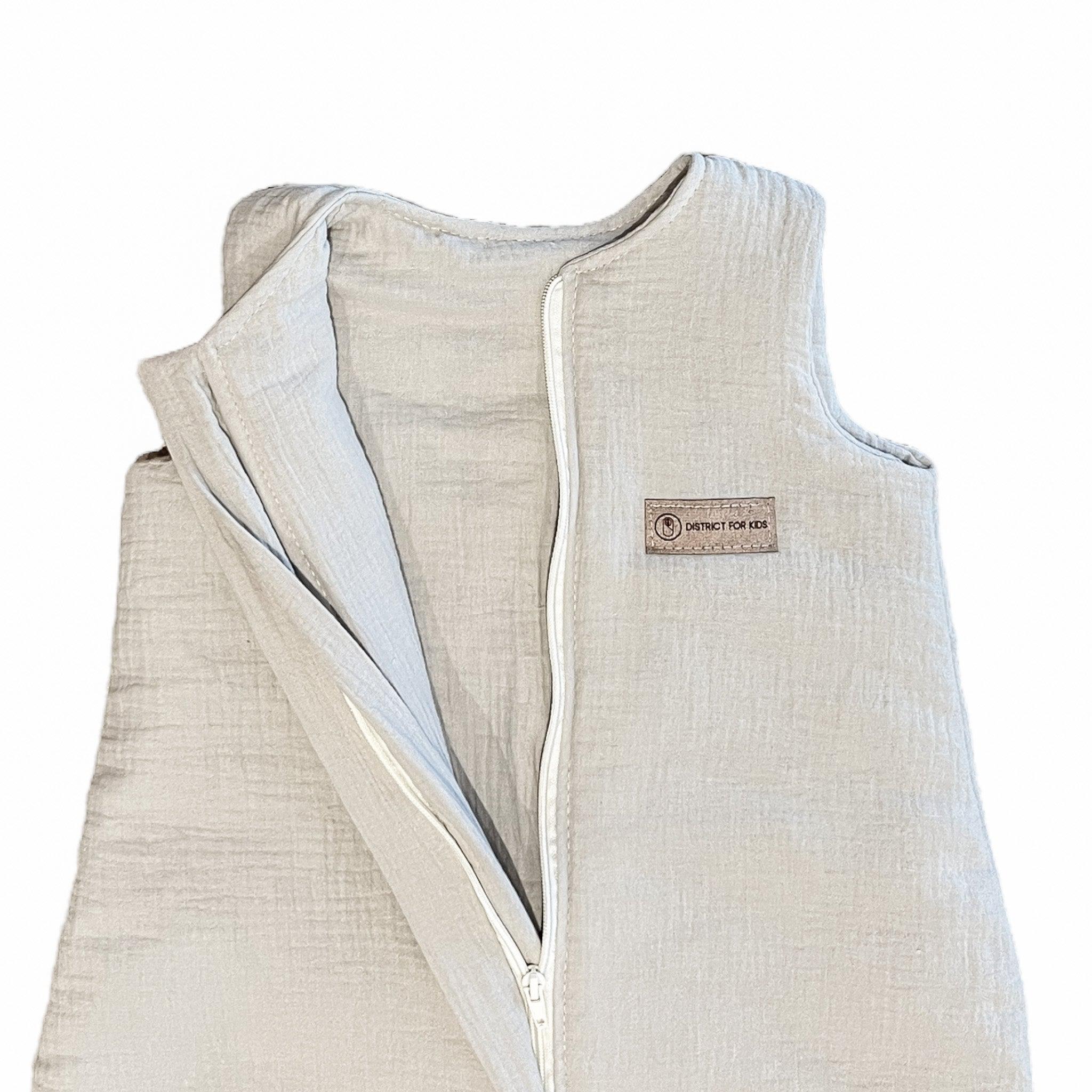Schlafsack mit Füßen Musselin | 1.0 TOG-Babyschlafsack-District for Kids-Beige-70 cm-1.0 TOG-District for Kids